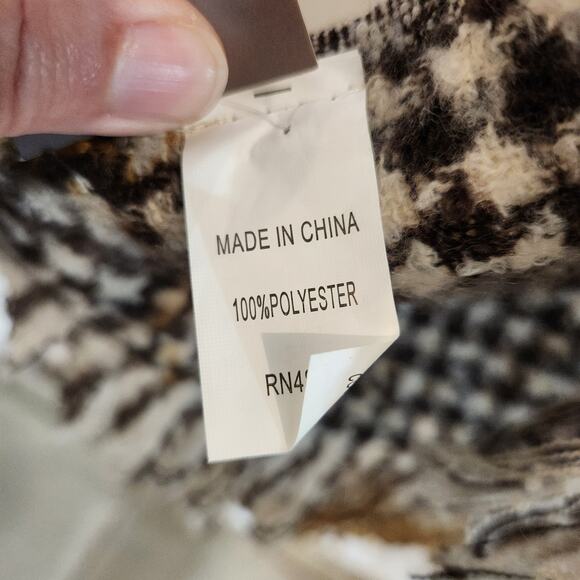 FALLS CREEK Mustard Yellow Brown Cream Tartan Plaid Reverse To Brown Cream Check - Picture 6 of 12